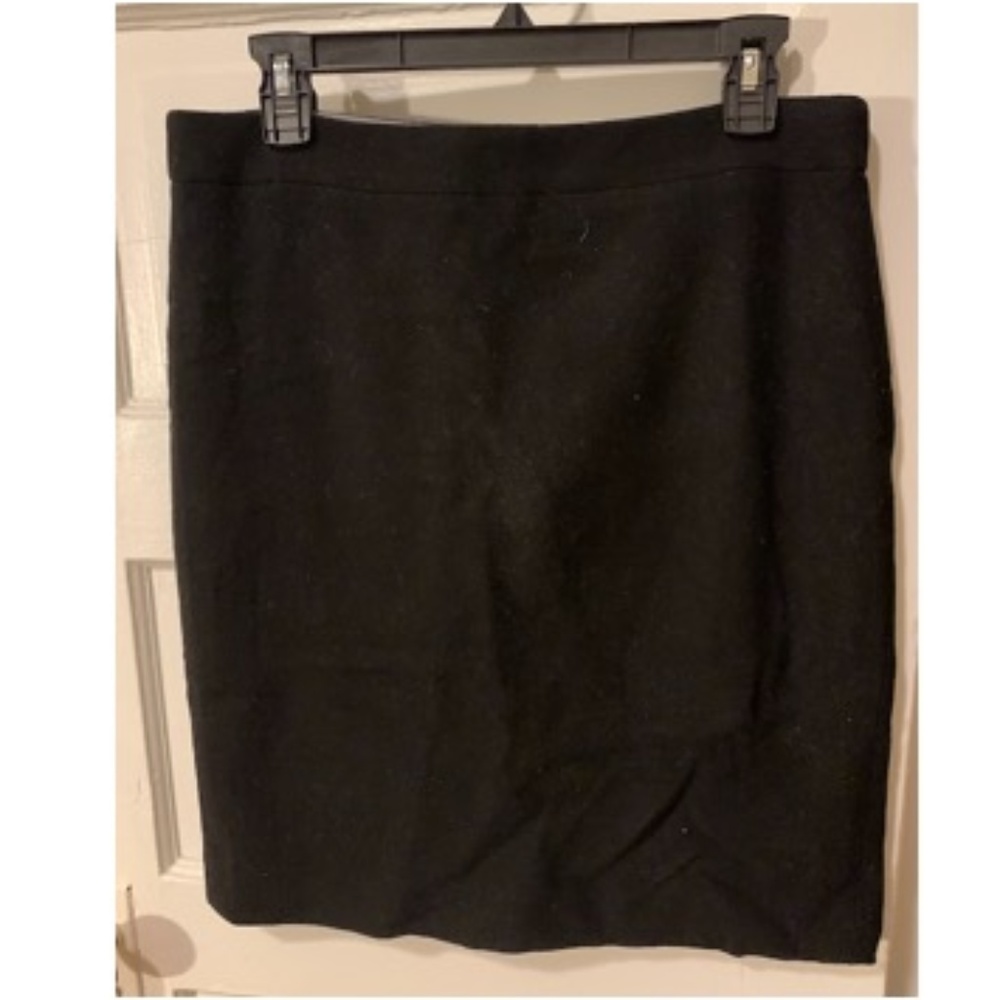 J. Crew Black Wool Blend Pencil Skirt